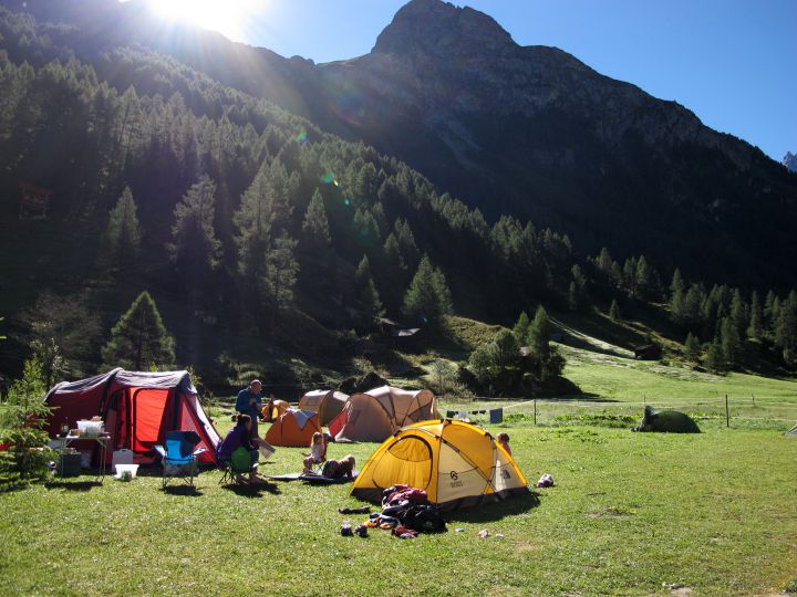 スイスのキャンプ場